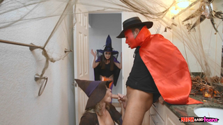 Halloween blowjob and more with a bit of incest